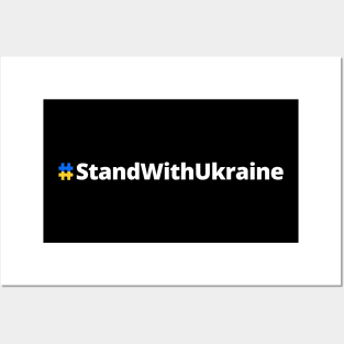 STAND WITH UKRAINE HASHTAG PROTEST RUSSIA Posters and Art